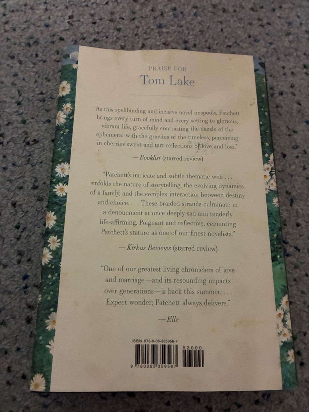 Tom Lake by Ann Patchett - Green & Cream Daisy Cover - Picture 2 of 2